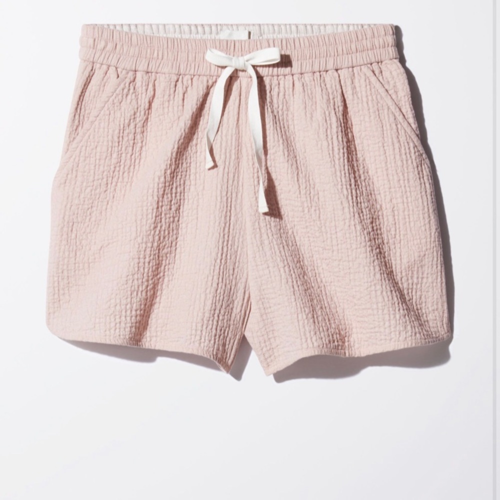 Wilfred Pink gauze shorts